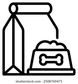 Food cats equipment icon illustration