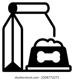 Food cats equipment icon illustration