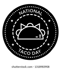 Food celebration, taco day stamp