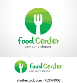 Food Center Logo Template Design Vector, Emblem, Design Concept, Creative Symbol, Icon