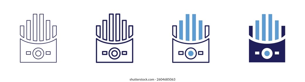Food chains icon in 4 different styles. Thin Line, Line, Bold Line, Duotone. Duotone style. Editable stroke.