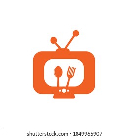 Food Channel Logo Template Design Vector. Cook Channel TV Logo Design Template Inspiration	