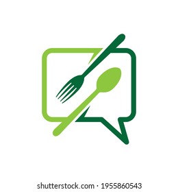 Food Chat Logo Design Element