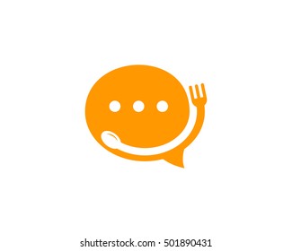 Food Chat Logo Design Template