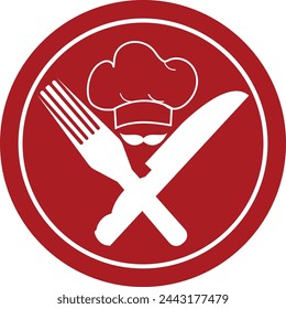 food Chef logo icon vector