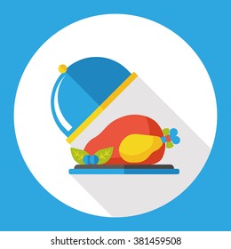 food chicken flat icon