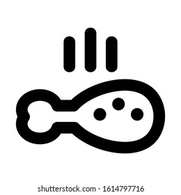 food chicken icon isolated sign symbol vector illustration - high quality black style vector icons
