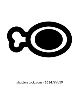 food chicken icon isolated sign symbol vector illustration - high quality black style vector icons
