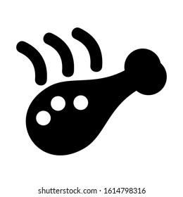 food chicken icon isolated sign symbol vector illustration - high quality black style vector icons
