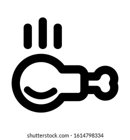 food chicken icon isolated sign symbol vector illustration - high quality black style vector icons
