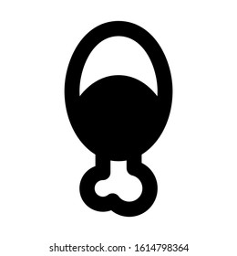 food chicken icon isolated sign symbol vector illustration - high quality black style vector icons
