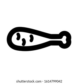 food chicken icon isolated sign symbol vector illustration - high quality black style vector icons
