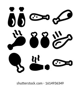 food chicken icon isolated sign symbol vector illustration - Collection of high quality black style vector icons
