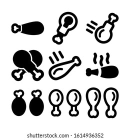 food chicken icon isolated sign symbol vector illustration - Collection of high quality black style vector icons

