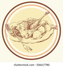 food chicken potatoes