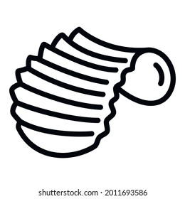 Food chips icon. Outline food chips vector icon for web design isolated on white background