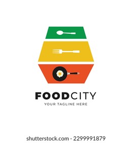 Food city logo design vector template