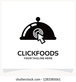 Food Click Restaurant Logo Design Template Inspirations