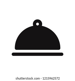 Food cloche vector icon. Cover food symbol 