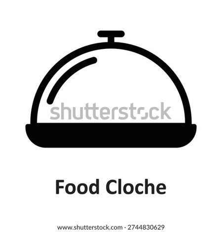  Food Cloche Vector Icon which can easily modify or edit

