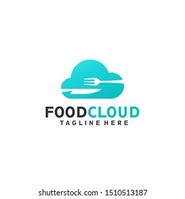 food cloud logo design concept