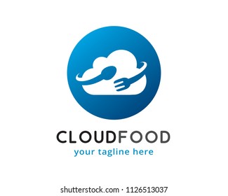 Food and Cloud Logo Design Template