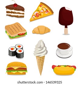 Food Collection Stock Vector (Royalty Free) 146539325 | Shutterstock