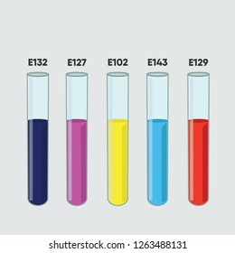Food color additives. Synthetic substances in food.