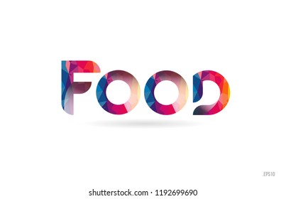 food colored rainbow word text suitable for card, brochure or typography logo design