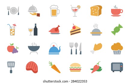 Food Colored Vector Icons 1