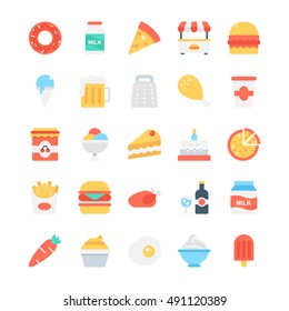 Food Colored Vector Icons 1