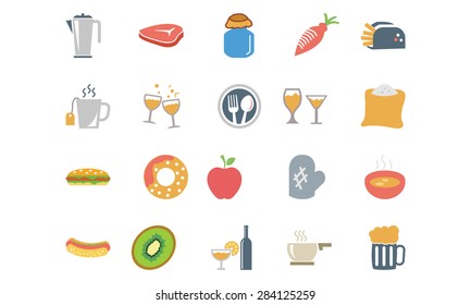 Food Colored Vector Icons 11
