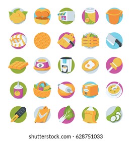 Food Colored Vector Icons 3