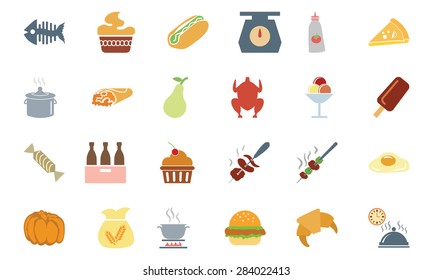 Food Colored Vector Icons 6