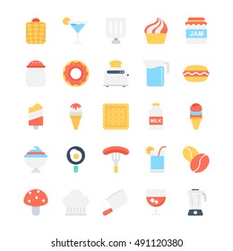 Food Colored Vector Icons 6