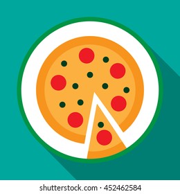 Food colorful flat design icon. Template element  for web and mobile applications.