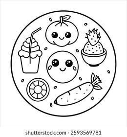food coloring page this is a editable file