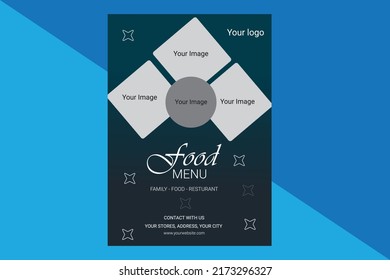 ,Food commercial, restaurant, flyer design vector