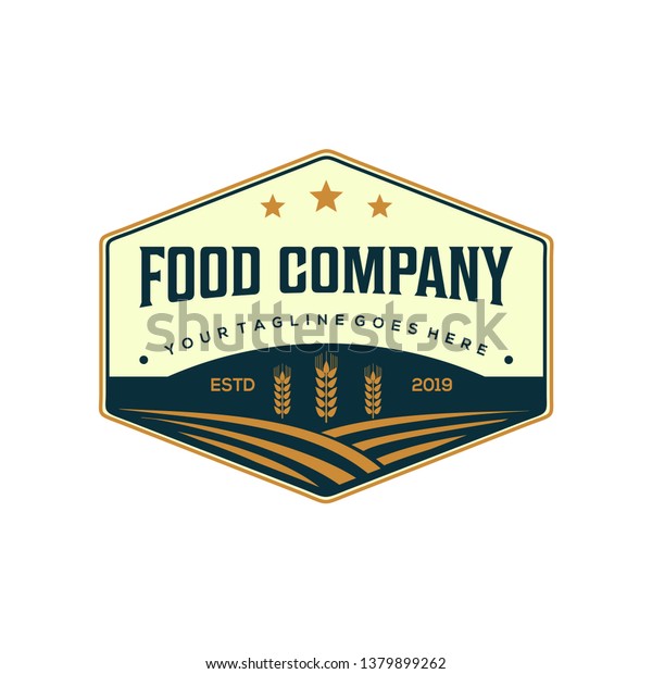 Food Company Logo Design Stock Vector Royalty Free