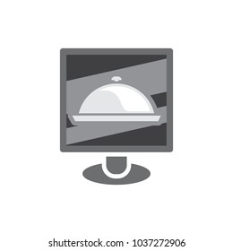 Food Computer Logo Icon Design