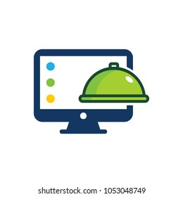 Food Computer Logo Icon Design