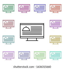 Food, computer multi color style icon. Simple thin line, outline vector of food and drink icons for ui and ux, website or mobile application