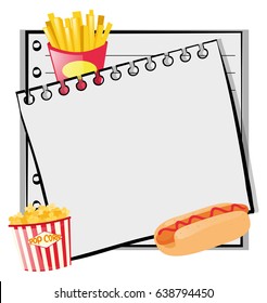 Food concept blank poster