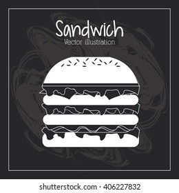 Food concept, burger design, vector illustration