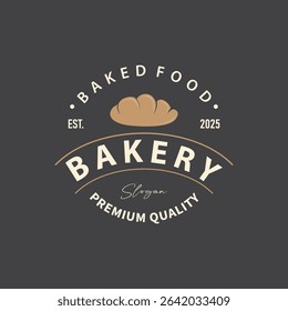 food concept with delicious and tasty bread logo with a simple minimalist logo and modern bread silhouette symbol template illustration brand product shop, restaurant, bar illustration or poster