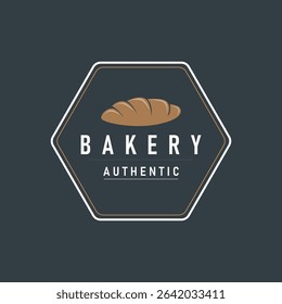 food concept with delicious and tasty bread logo with a simple minimalist logo and modern bread silhouette symbol template illustration brand product shop, restaurant, bar illustration or poster