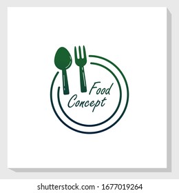 food concept logo template design vector, restaurant, cutlery logo template