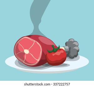 Food concept with menu icons design, vector illustration 10 eps graphic