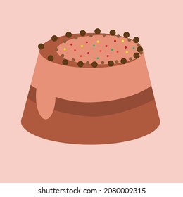 food conceptual design vector illustration [sweet food and birthday bread]
