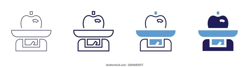 Food consultancy icon in 4 different styles. Thin Line, Line, Bold Line, Duotone. Duotone style. Editable stroke.